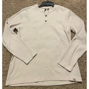 Dickies Henley Long Sleeve Thermal In Oatmeal Color Size L